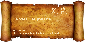 Kandel Hajnalka névjegykártya